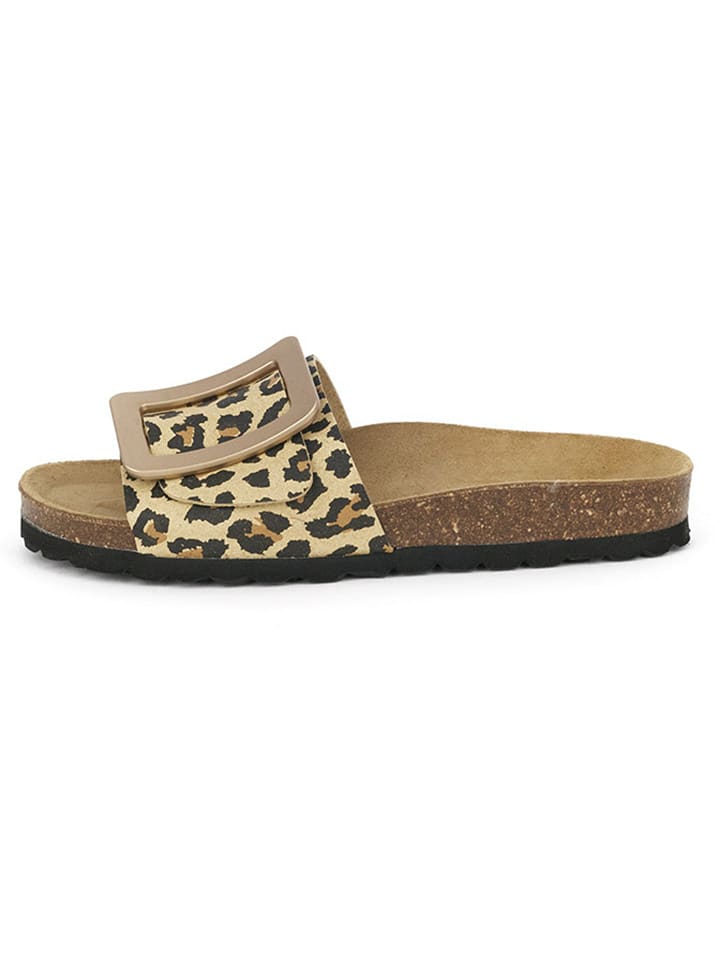 BABUNKERS Family Pantoletten in Braun/ Beige - 37
