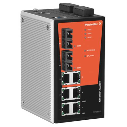 Weidmüller 1241080000 IE-SW-PL08M-6TX-2ST Industrial Ethernet Switch