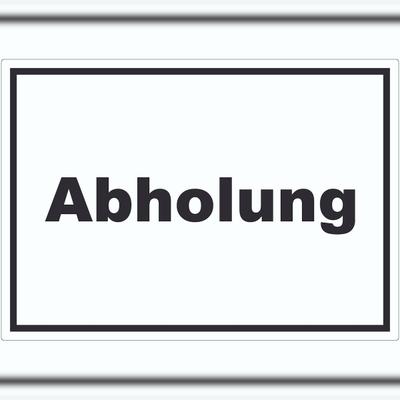 HB-Druck Abholung Aufkleber mit Text Post waagerecht A5 (148x210mm)