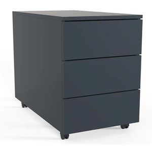 VCM Rollcontainer Dalosa 45 918326, aus Holz, anthrazit, mit 3 Schubladen