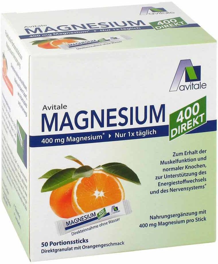 Avitale Magnesium 400 direkt Orange Portionssticks
