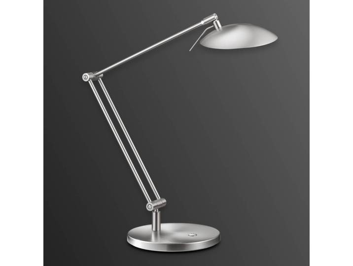 LED-bureaulamp COIRA, dimbaar, alu / grijs / zink, Werkkamer / Kantoor, metaal, Design, LED bureaulamp