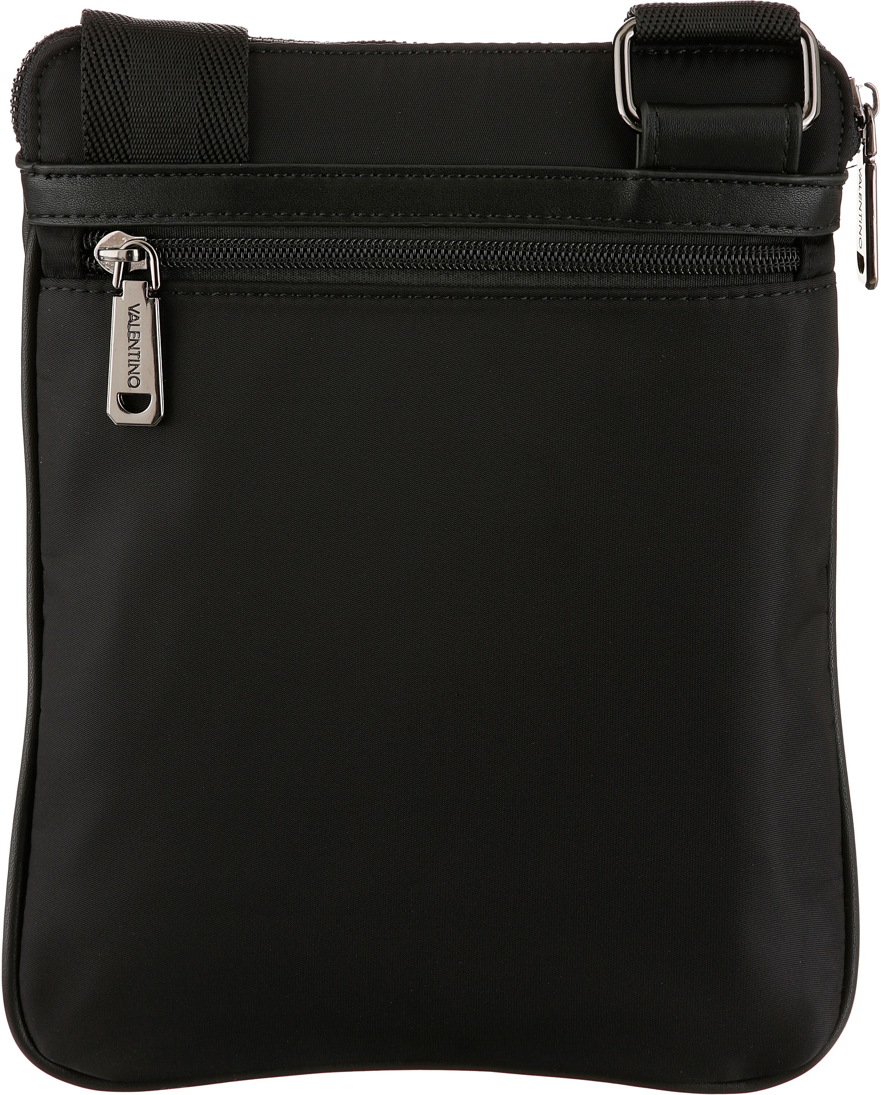 Umhängetasche VALENTINO BAGS "KYLO", Damen, Gr. B/H/T: 20,5cm x 25cm x 1cm, schwarz, Lederimitat, Taschen Umhängetasche, Handtasche Damen Tasche Damen Schultertasche schwarz B/H/T: 20,5cm x 25cm x 1cm