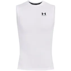 UNDER ARMOUR HeatGear Armour Kompressions-Tank-Top Herren 100 - white/black XXL