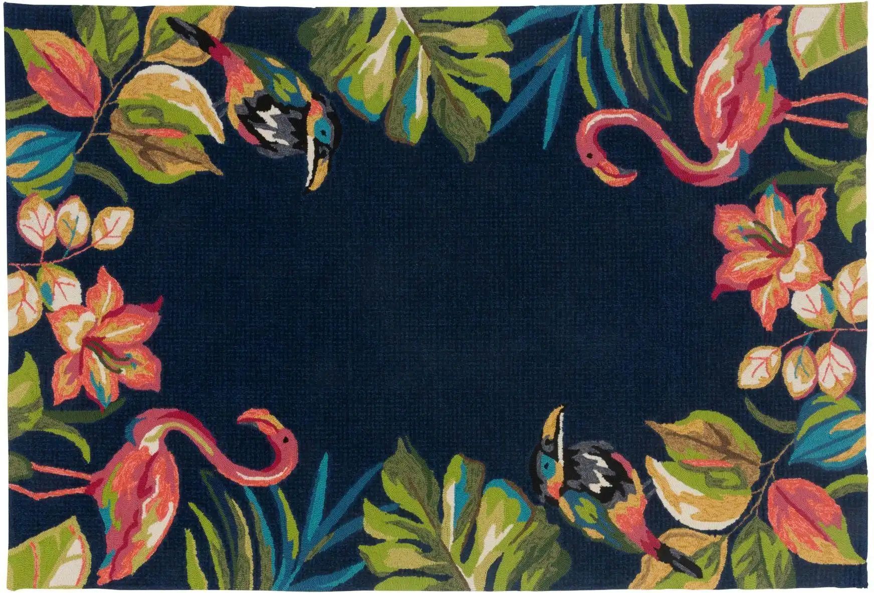 Höffner In-und Outdoor-Teppich  Rosetta ¦ grau ¦ Synthetische Fasern ¦ Maße (cm): B: 120