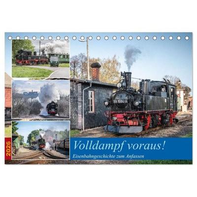 Volldampf voraus! (Tischkalender 2026 DIN A5 quer), CALVENDO Monatskalender