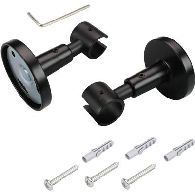 Deckenträger für Gardinenstangen LIEDECO, schwarz, Ø:1,6cm, Gardinenstangenhalterungen, für Gardinenstangen Ø 16 mm