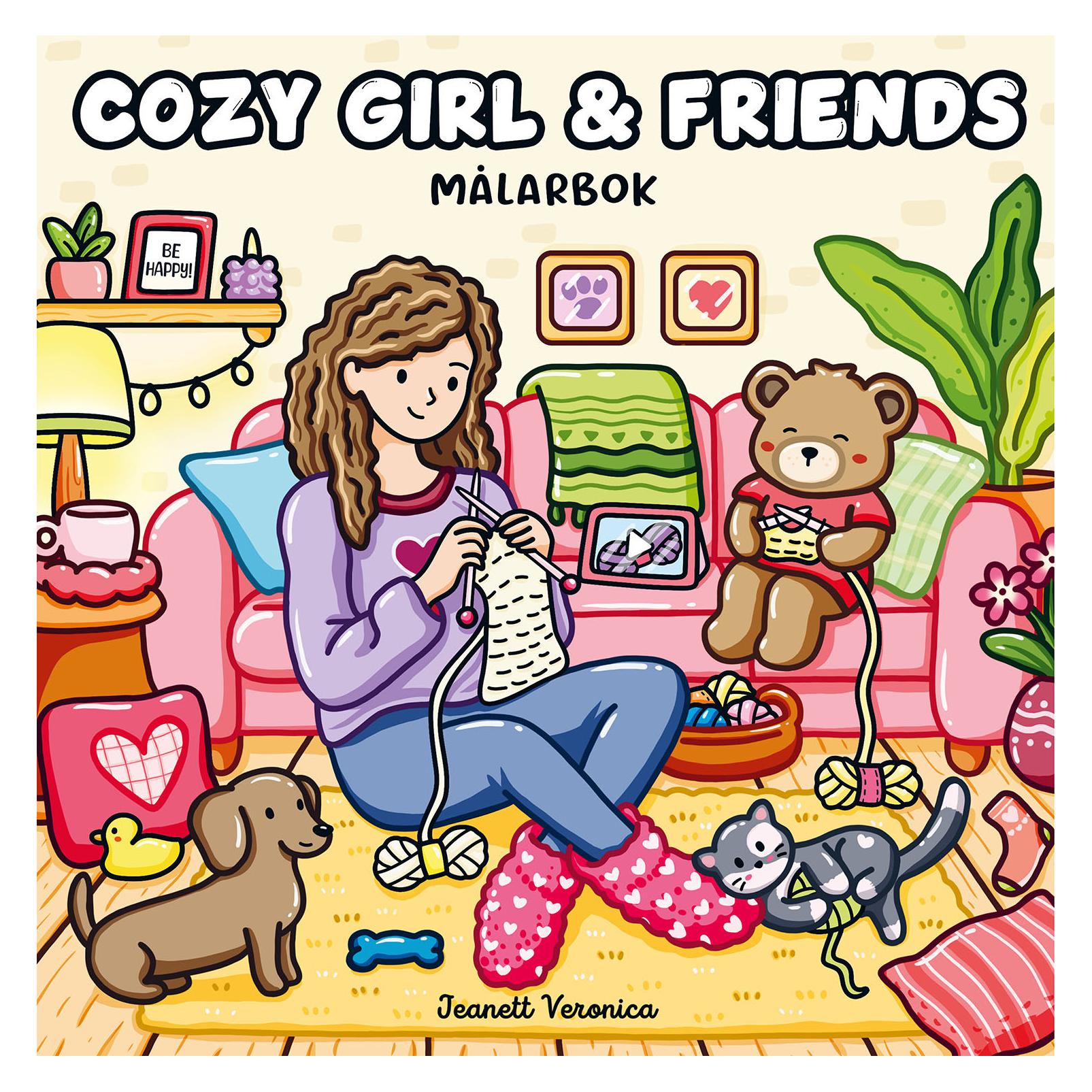 Primo Målarbok: Cozy Girl & Friends (Blanko) (9789186979126)