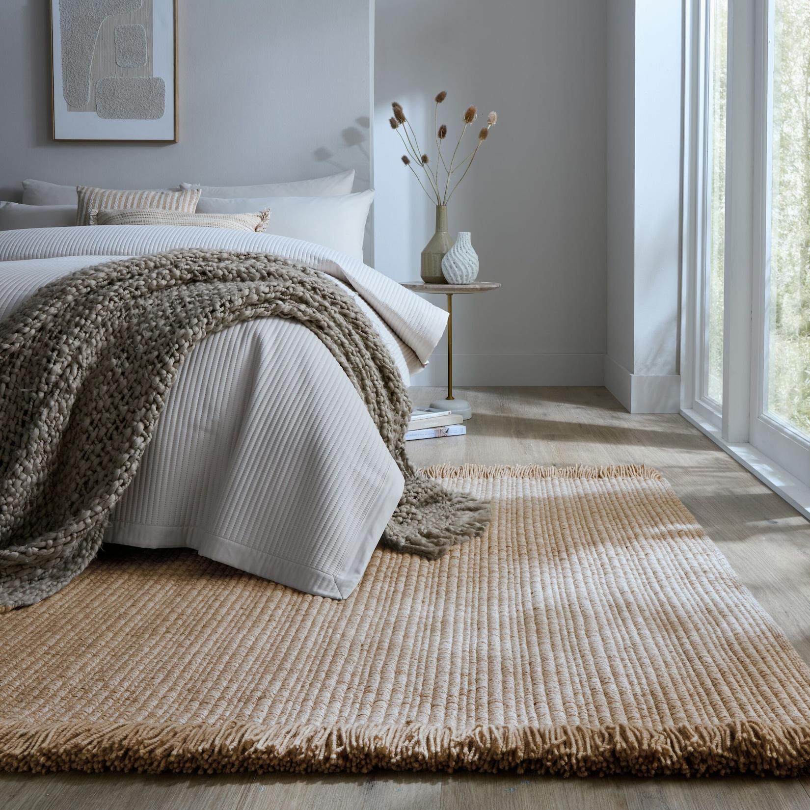 Wollteppich uni Beige 120 x 170 cm - BOYNE Kadima Design