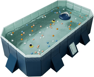 Inspire Picks Inflatable Installation Free Swimming Pool Thickened Wear Resistant Foldable Bathtub 2.1m India Blue Infl
