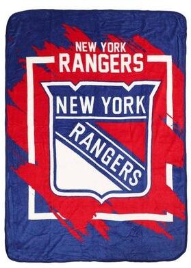 Northwest NHL New York Rangers Dimensional Micro Raschel Throw Blanket