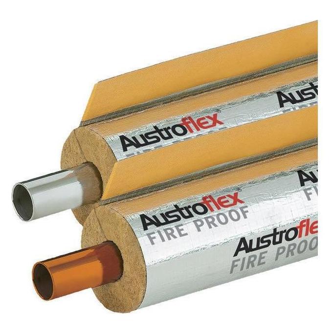 Austroflex 1m Rohrisolierung Steinwolle feuerbeständig, selbstklebend (Ausführung: 42x 44 mm) (40039)