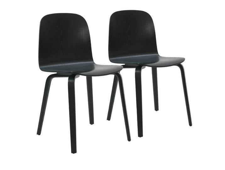 Stühle aus natürlichem Eichensperrholz - 2er-Set