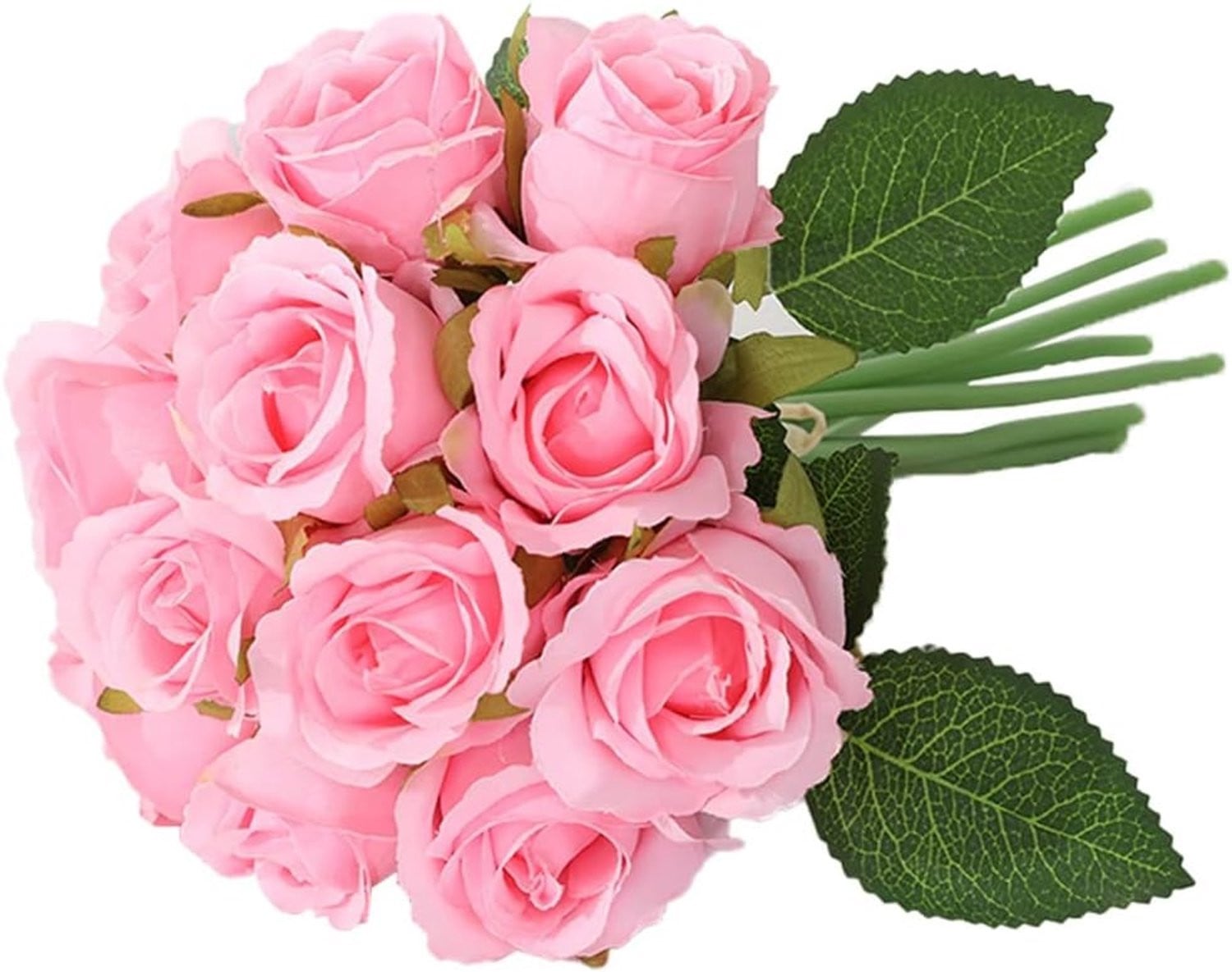 Boeket van 12 kunstmatige rozenbloemen voor decoratie van bruiloften en festivals