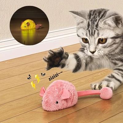 Inspired Living GlowPlay Interactive Plush Mouse Cat Toy GlowPlay Interactive Plush Mouse Cat Toy
