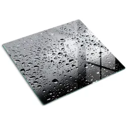 GLASPLATTE 60x52 cm Wassertropfen
