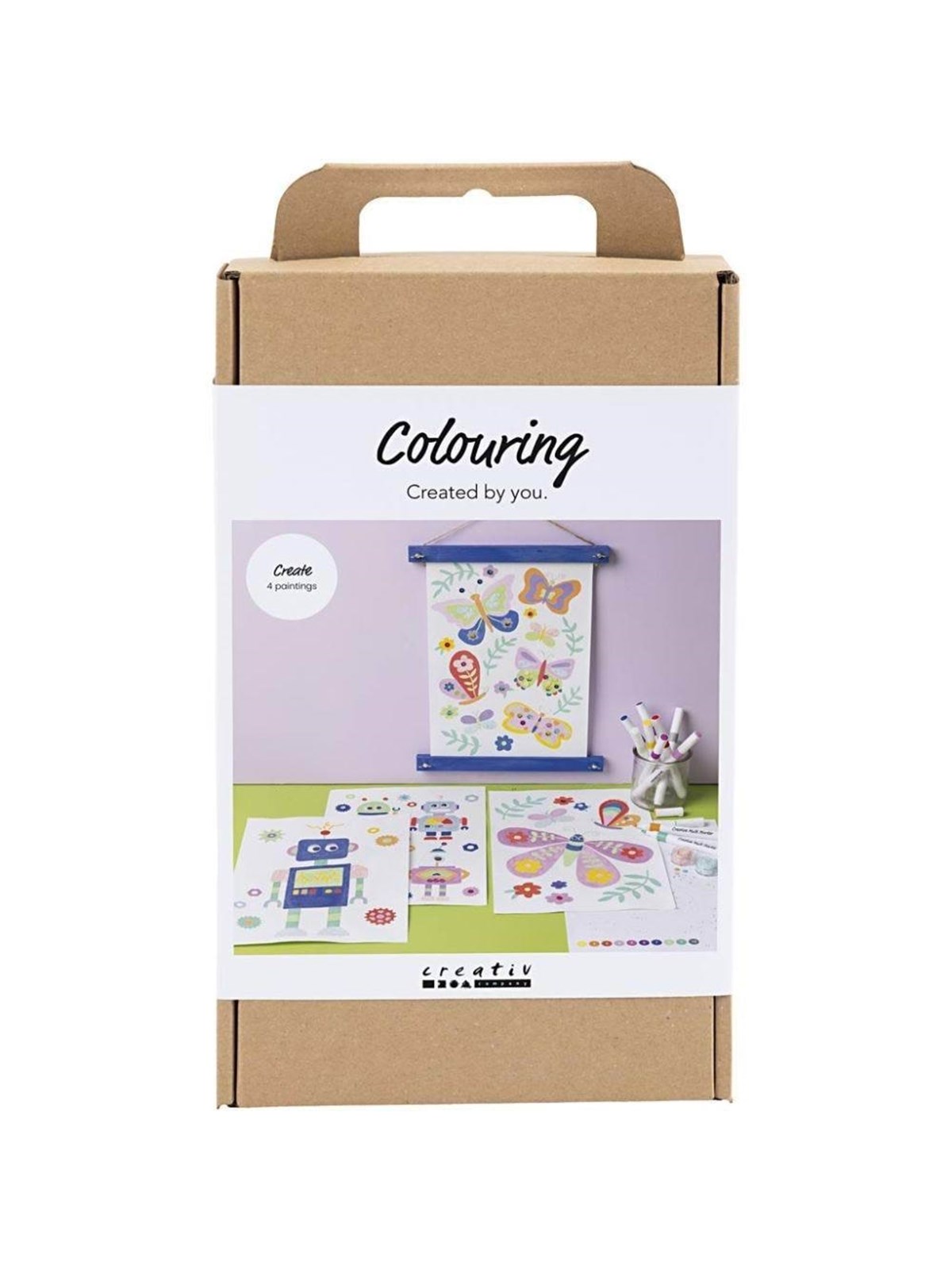 Creativ Company Craft Kit Colouring Butterfly and Robot