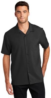 Port Authority W400 Short Sleeve Performance Staff Shirt in Black size XS   Polyester