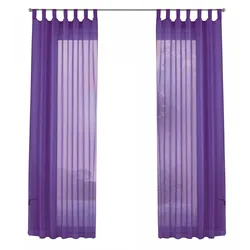 SCHLAUFENGARDINEN Voile 2er Set 175x140 cm Lila
