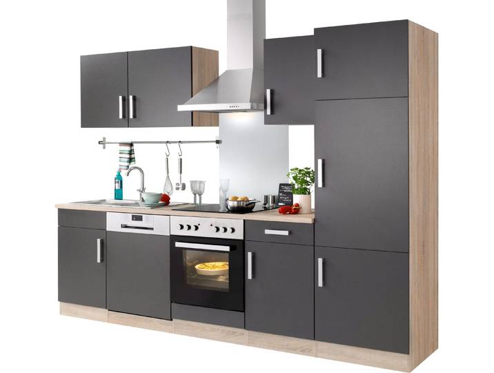 KOCHSTATION Küchenzeile KS-Toronto, Breite 280 cm, mit E-Geräten
