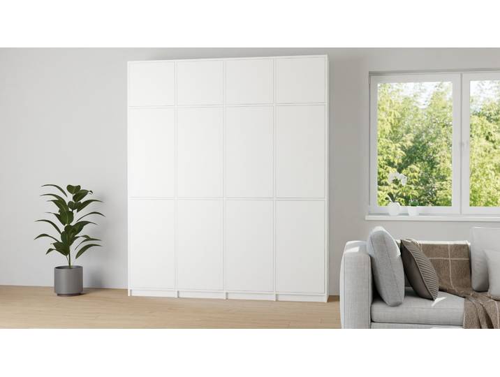 Geschlossenes Regal nach Maß - Schrank mit vielen Optionen MDF Beschichtet MDF Weiß matt