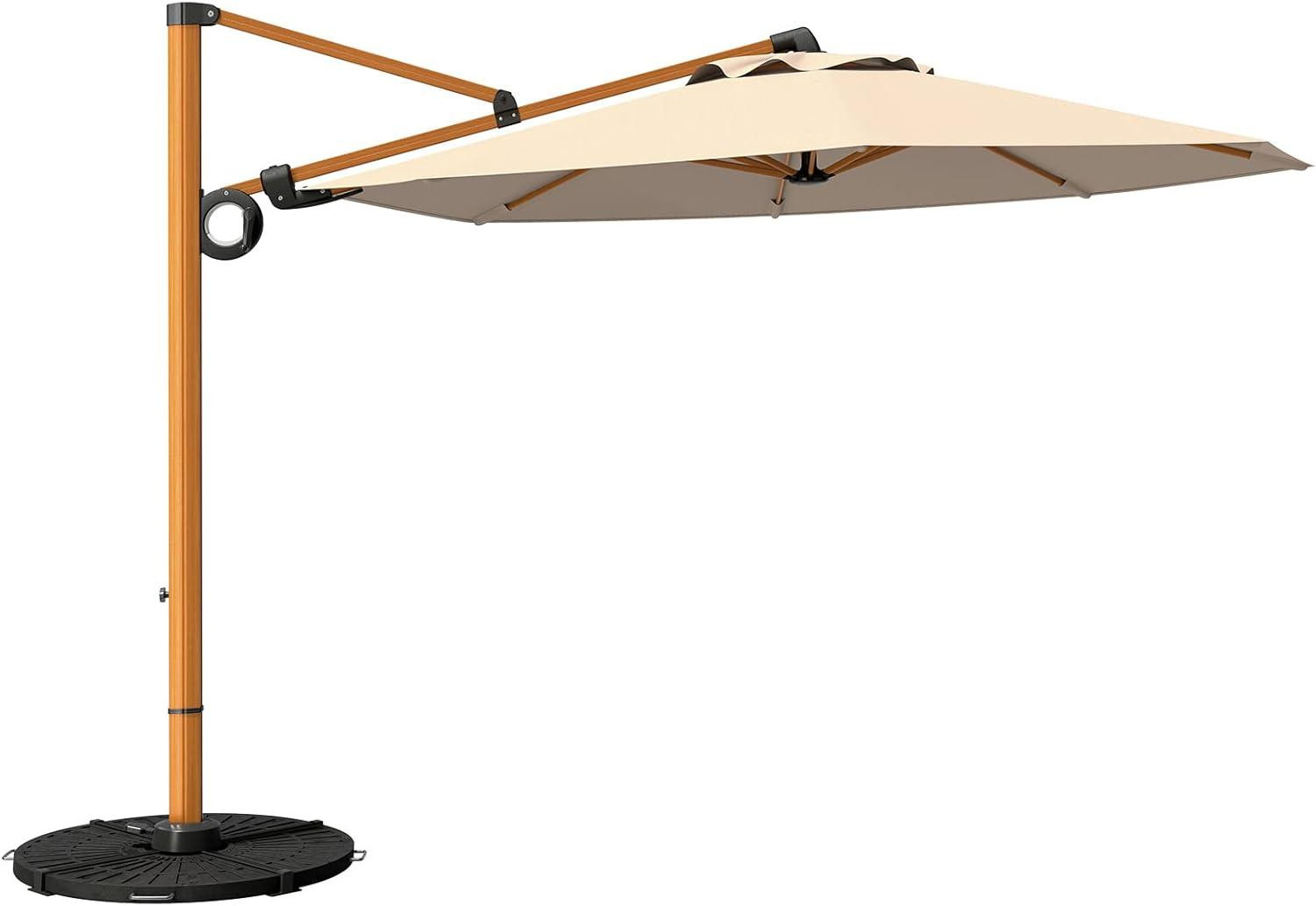 Selius Cantilever Parasol Grand Patio Champagne, 300 cm, Rond