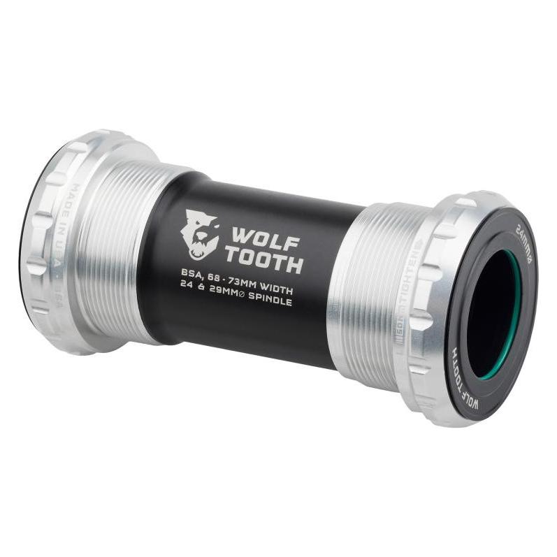 Wolf Tooth Innenlager BSA, 24mm (Shimano), 68/73mm, raw silver (WBB-BSA-24-RSIL)
