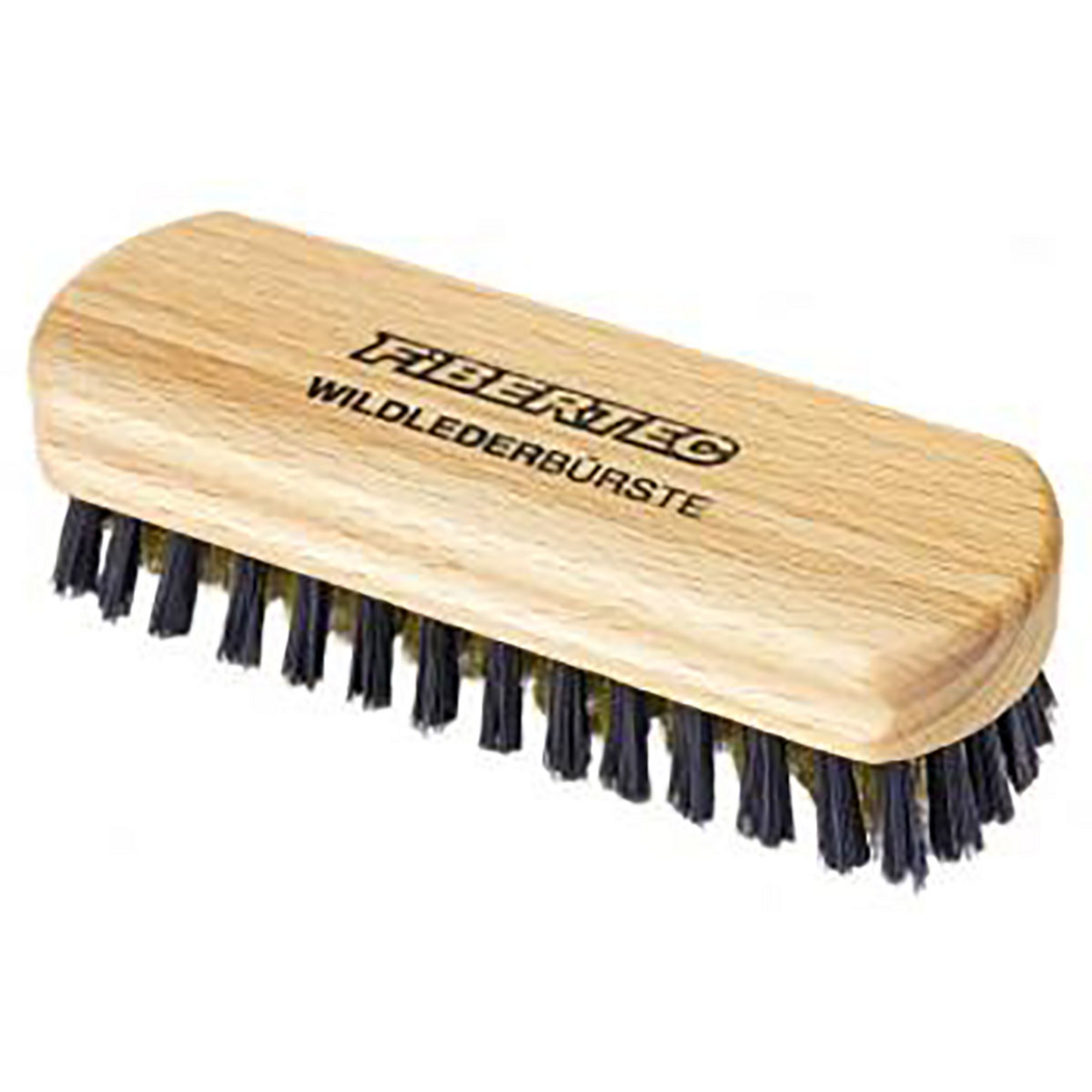 Fibertec Wildlederbürste Schuhpflege weiss