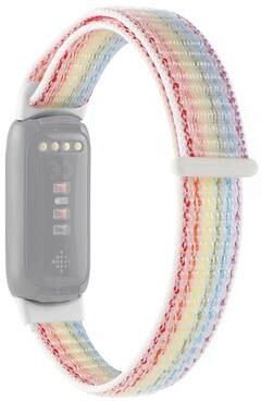 Everyday Crate Fitbit Luxe Nylon Loop Strap Adjustable Replacement Watch Band Breathable Sport Wristband rainbow