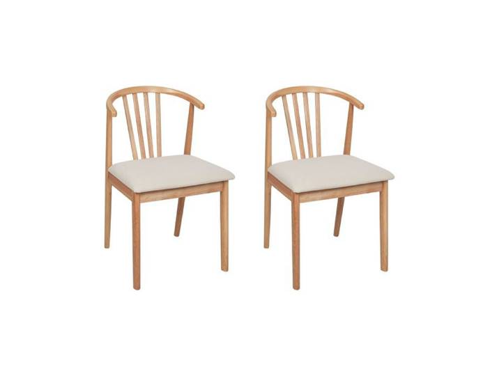 Lot de 2 chaises de salle à manger CRAIG Bois Marron clair