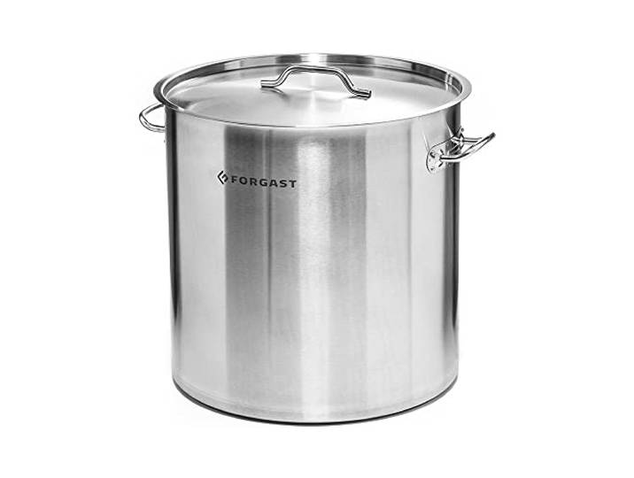 FORGAST Edelstahl Kochtopf Groß 71L Induktion Suppentopf 45cm XXL Gastro Großraumtopf für alle Herdarten, Spülmaschinengeeignet, Mehrschichtboden 5mm, Wandstärke 1mm, mit Deckel