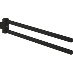 Grohe, Handtuchhalter + Handtuchhaken, Handtuchhalter SELECTION 2-armig, schwenkbar phantom black