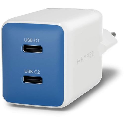 Targus Hyper Juice Flex Netzteil GaN 45W 2x USB-C blau