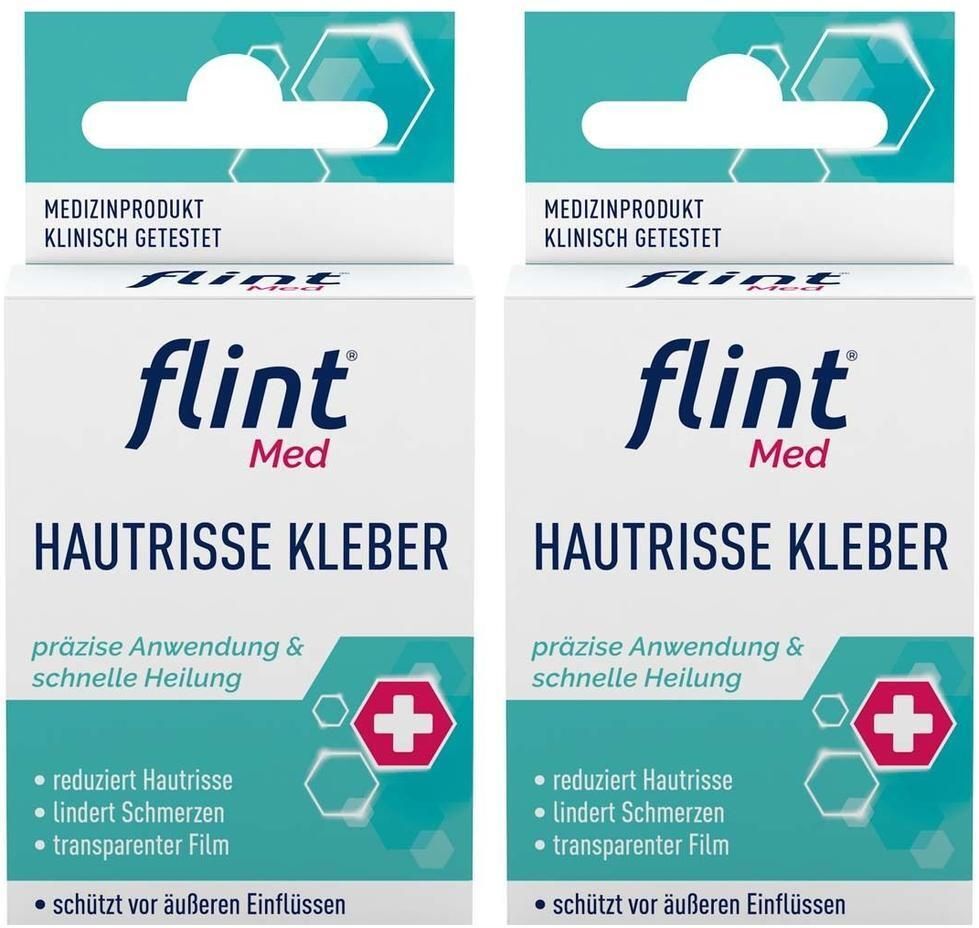 Flint Med Hautrisse Kleber 2x 2x7 ml Flaschen