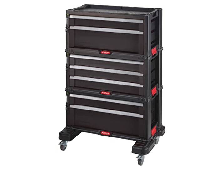 Keter Module gereedschapswagen 7 lades - zwart - 56,2x28,9x74,2cm