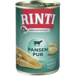 RINTI Singlefleisch 400g Dose Hundenassfutter Sparpaket 48 x 400 Gramm Pansen Pur