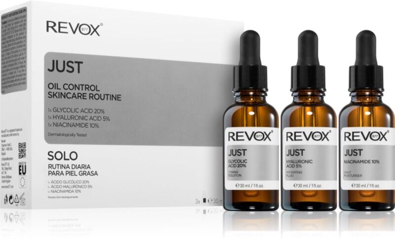 Revox B77 JUST Oil Control Skincare Routine set for oily skin