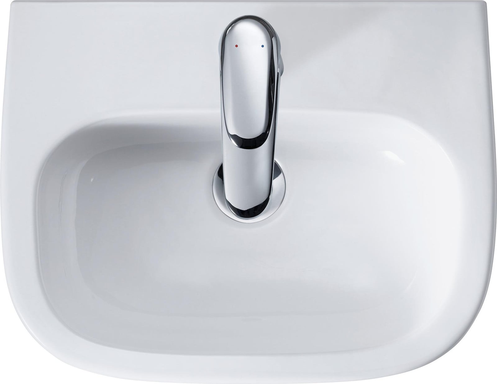 Duravit D-Code Wastafel met overloop, 450 mm