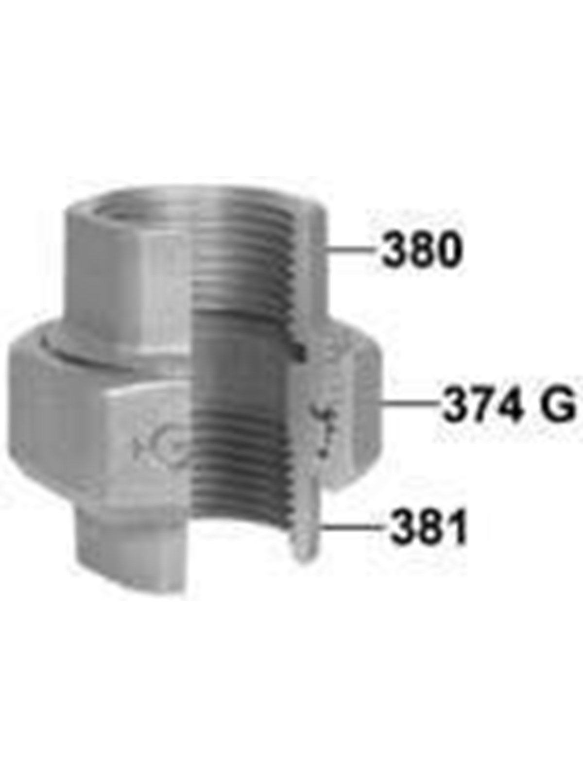 +GF+ Union galvanized for f taper seat 2"