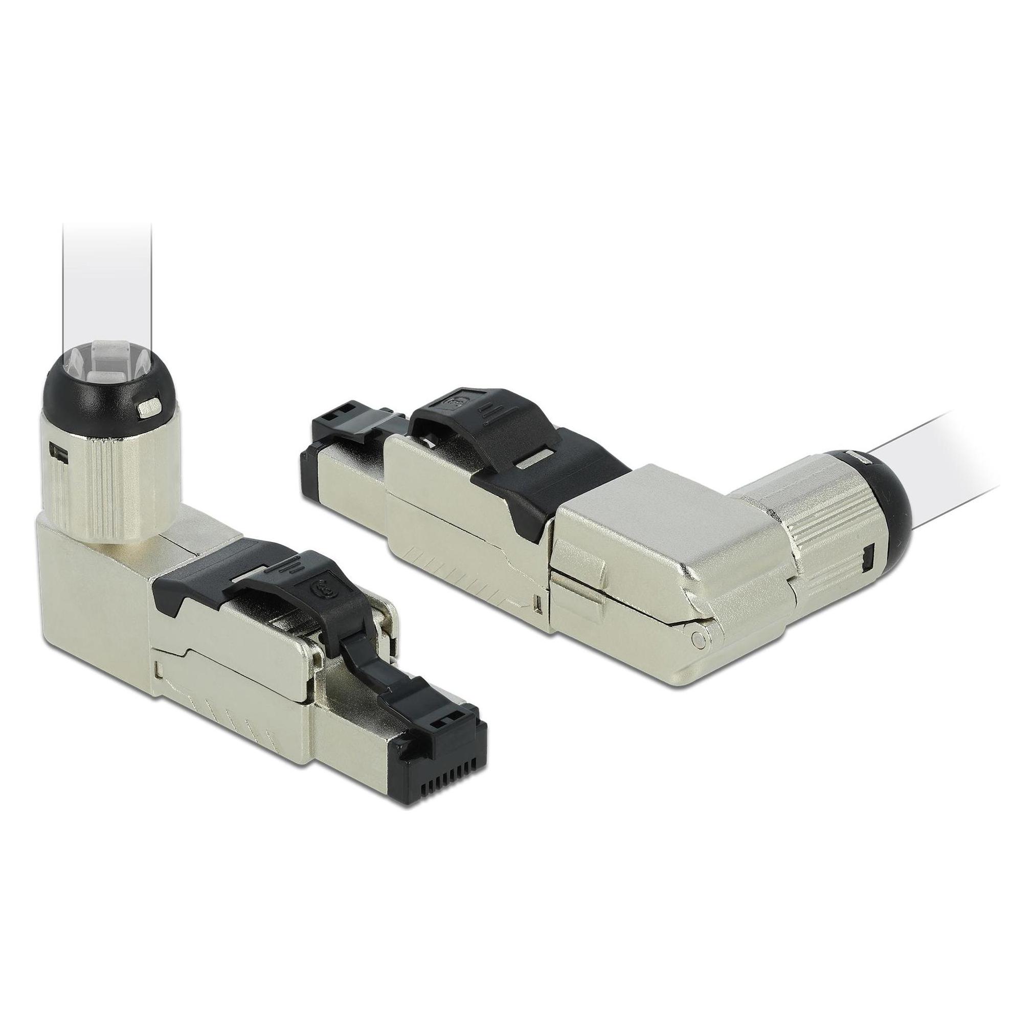 Delock Stecker RJ45 Cat.8.1 Feldkonfektion, 1 Stück, Metall (Netzwerkkabel Stecker) (86489)