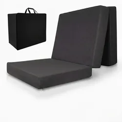 VISCO KLAPPMATRATZE VS95201x100x14cm mit Husse Anthrazit (2tlg)