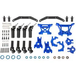 Traxxas outer driveline & suspension upgrade kit extreme heavy duty blue