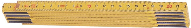 HULTAFORS Règle pliante hêtre 2 m x 17 mm jaune (480265)