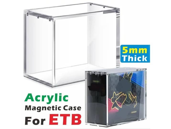 Boîte de présentation empilable en acrylique, adaptée aux entraîneurs d'élite, compatible avec ETB, boîte de rangement rectangulaire de haute qualité
