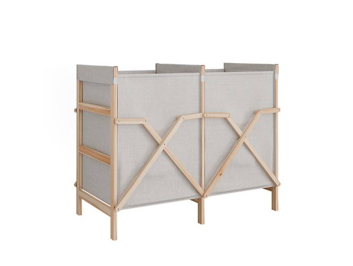Vicco Badschrank FÜR Wäsche Bruno Beige 80 x 64 cm mit 2 Fächern, Holz, Rechteckig, 80x64x40 cm, Badezimmer, Badezimmerschränke, Midischränke