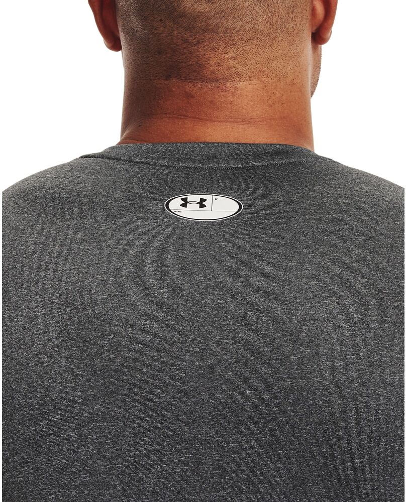 Trainingsshirt UNDER ARMOUR "UA HG ARMOUR COMP SS", Herren, Gr. 3XL, grau (dunkelgrau), Obermaterial: 84% Polyester, 16% Elasthan. Einsatz: 92% Polyester, 8% Elasthan, Rundhals, Shirts Trainingsshirt, Kurzarm-Design, Rundhalsausschnitt, atmungsaktives Mat