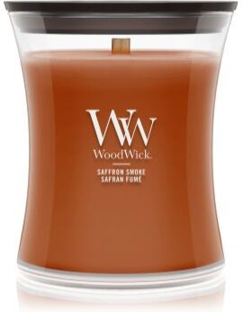 Woodwick Saffron Smoke vela perfumada com pavio de madeira 275 g. Saffron Smoke