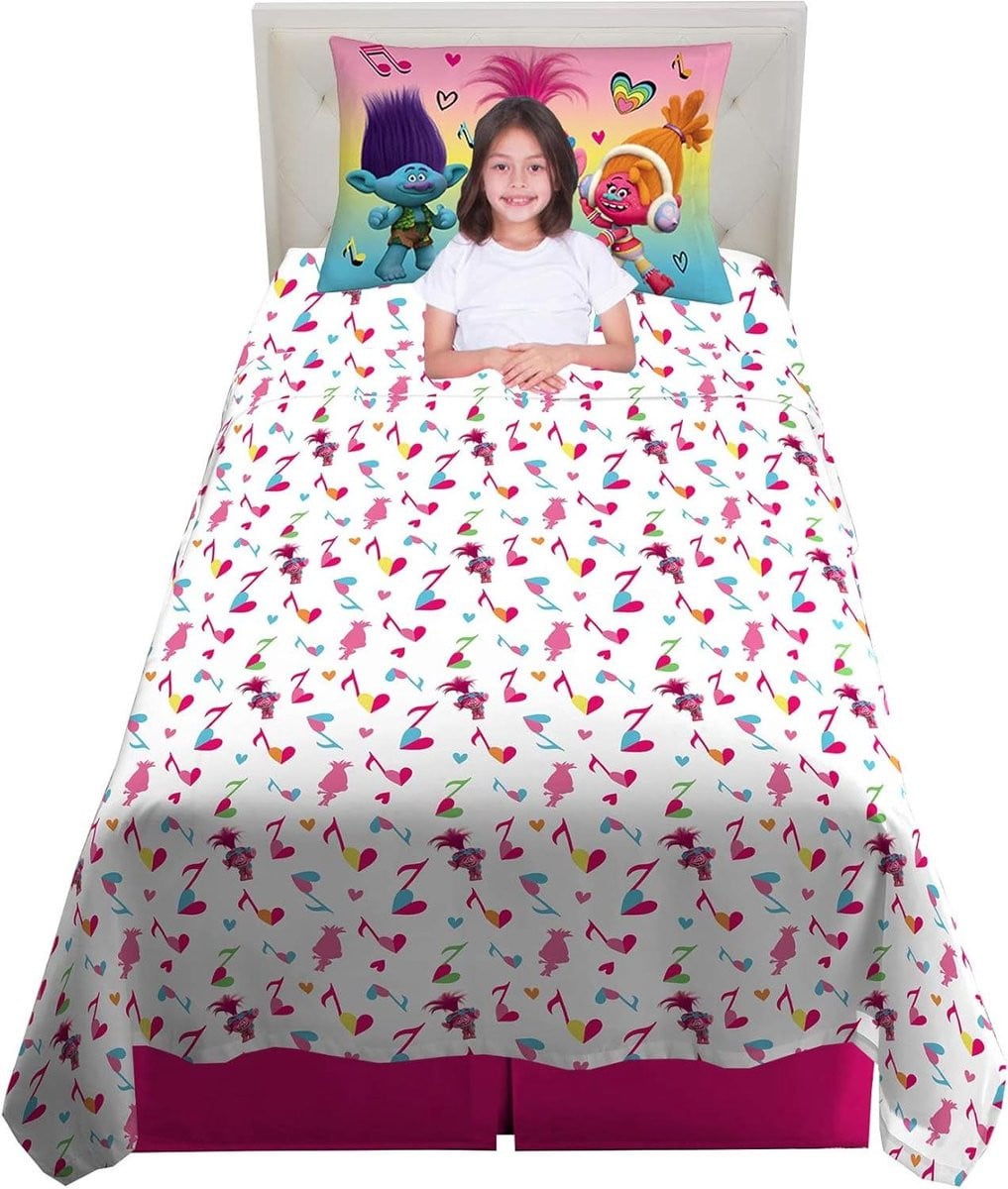 3-delige Trollen kinderbeddengoed set van super zacht microvezel voor twin bedden