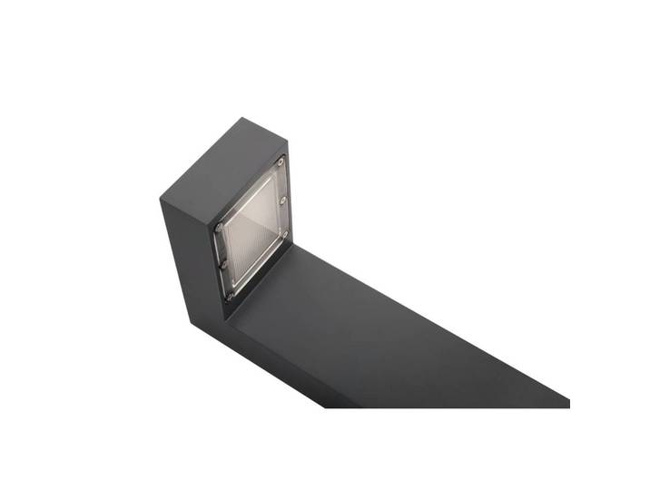 Potelet LED Asker 85 cm, couleur graphite, avec support pour sol en béton - Norlys - Terrasse - Aluminium