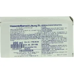Wasserstoffperoxid-lösung 3% Standardzulassung  200 ml Lösung